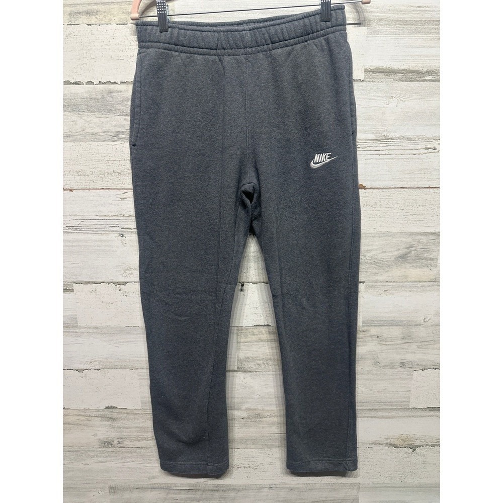 Nike Joggers Men Small Charcoal Grey Fleece Sportswear Sweatpants EUC